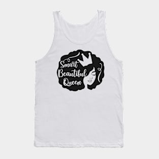 Smart Beautiful Black Queen Tank Top